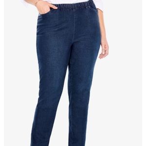 STRAIGHT LEG FINELINE JEAN, 18 w, tall